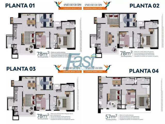 #0073 - Apartamento para Venda em Cuiabá - MT - 2