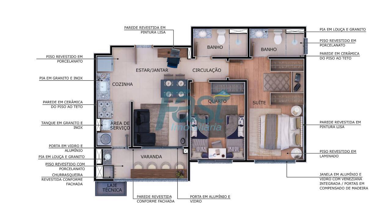 Apartamento à venda com 2 quartos, 50m² - Foto 16