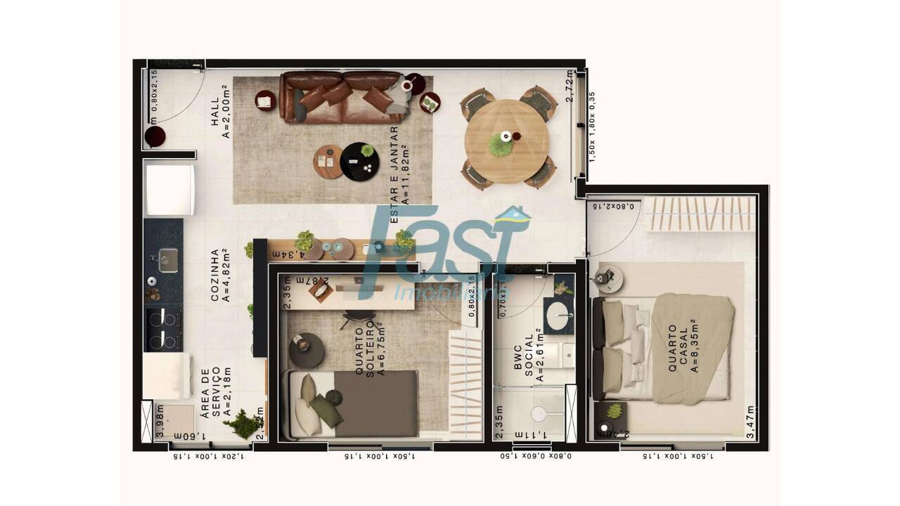 Apartamento à venda com 1 quarto, 42m² - Foto 5