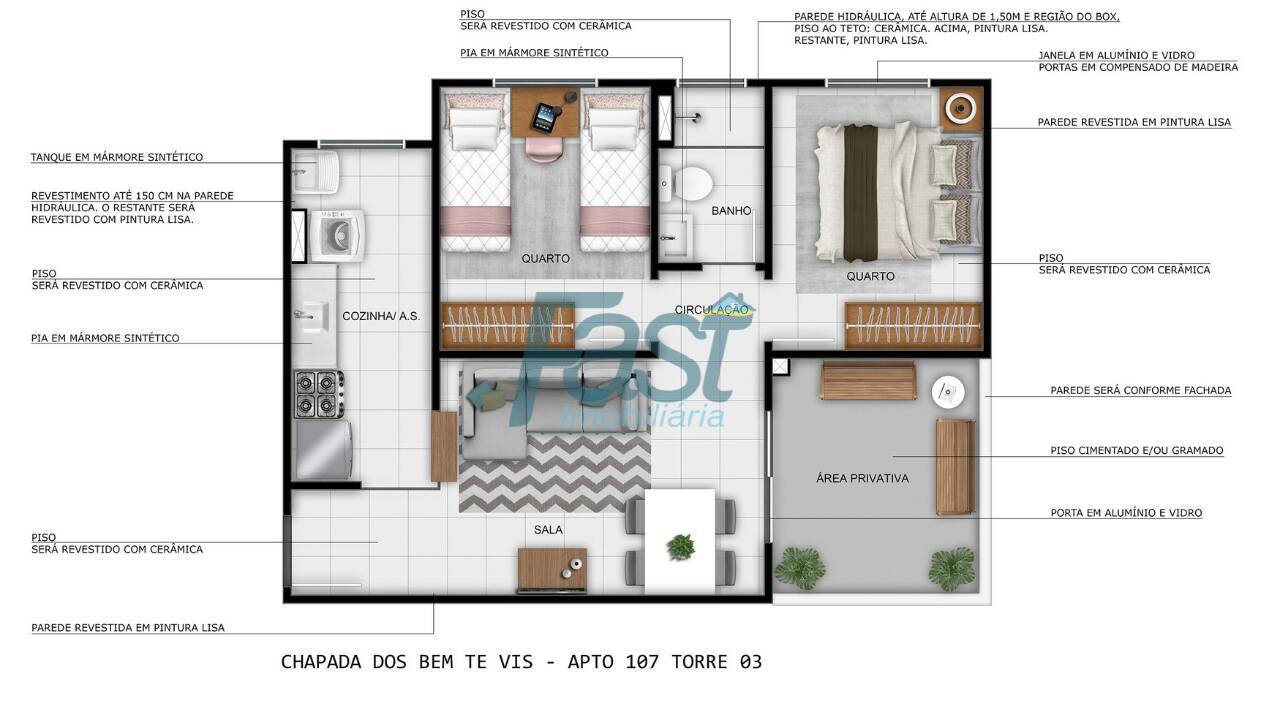 Apartamento à venda com 2 quartos, 39m² - Foto 9