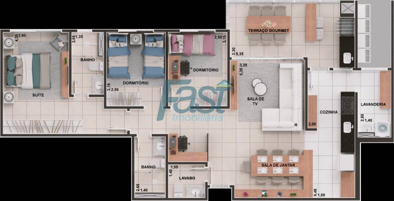 Apartamento à venda com 3 quartos, 171m² - Foto 9