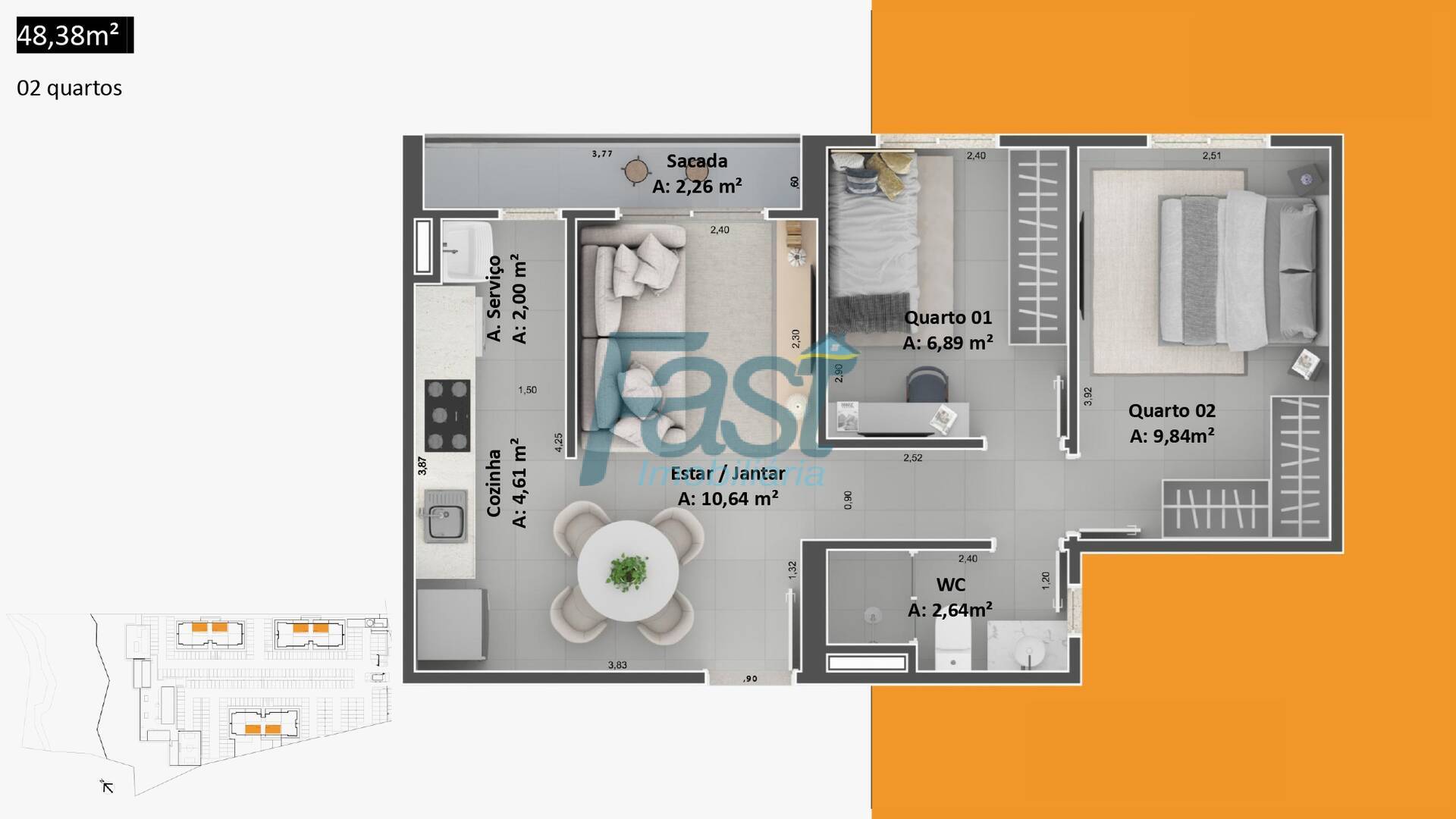 Apartamento à venda com 3 quartos, 65m² - Foto 24