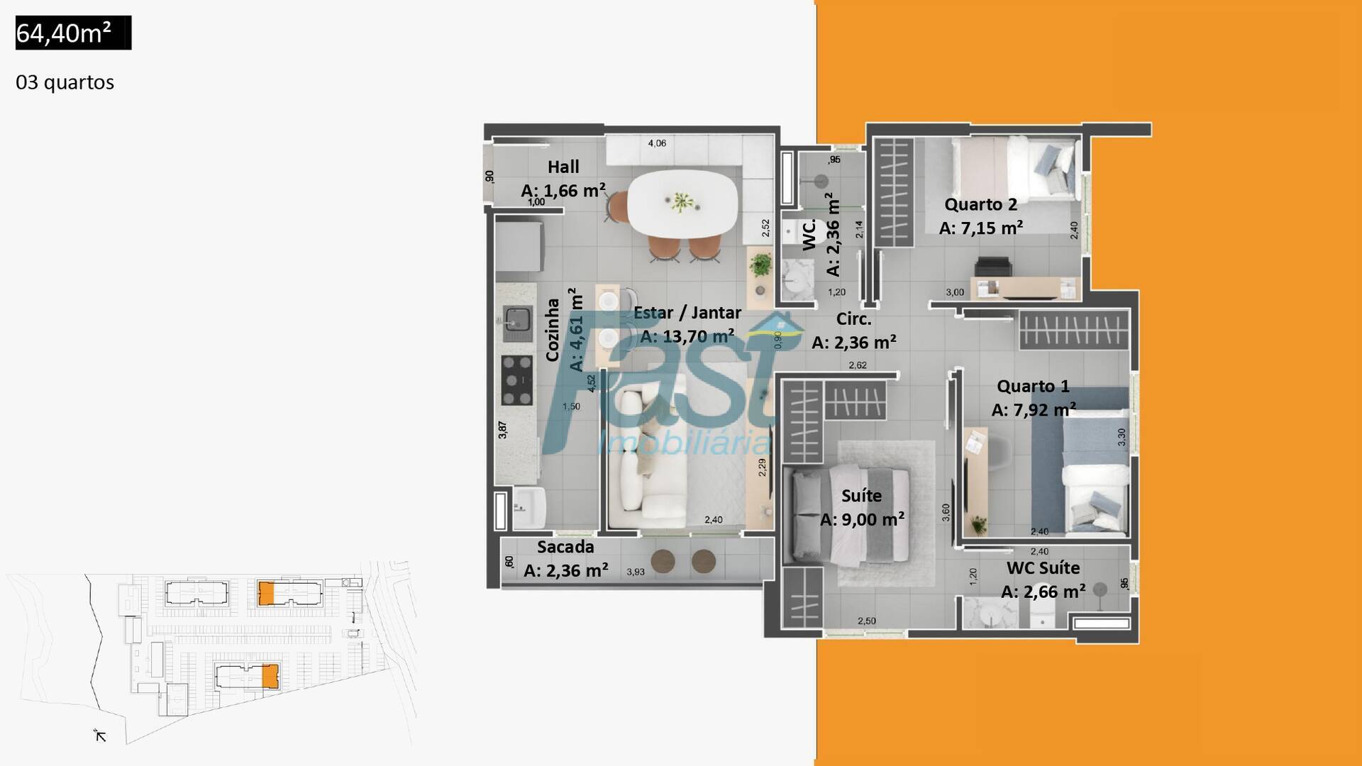 Apartamento à venda com 3 quartos, 65m² - Foto 27